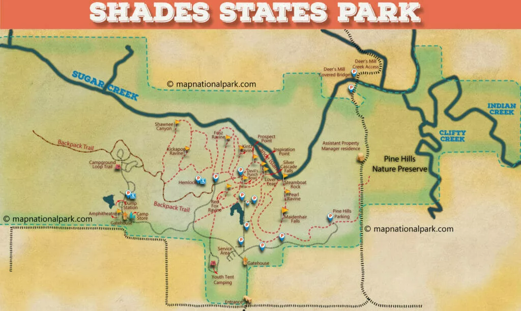 Shades State Park Trail Map Sexiz Pix