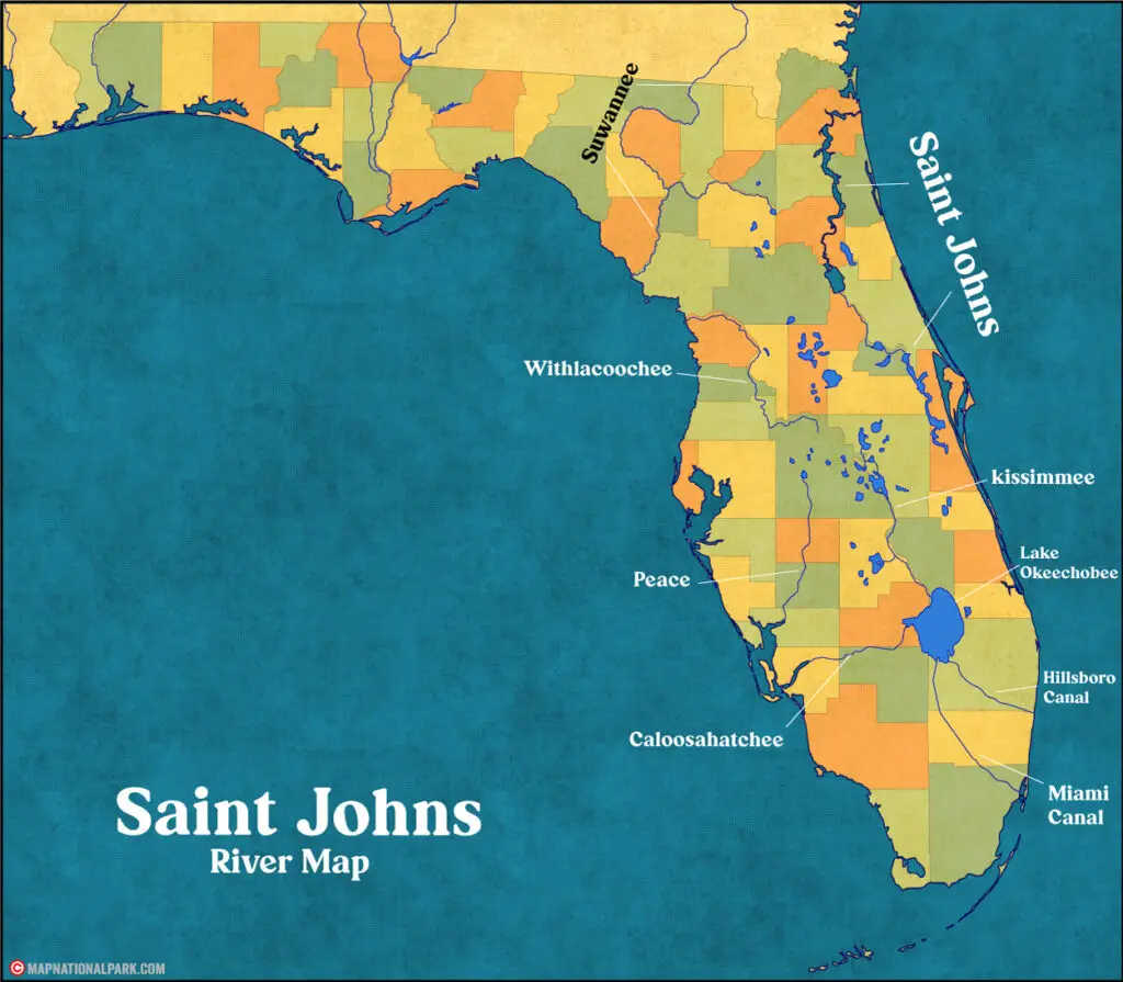 Explore Majestic St Johns River Map Unveiling the Beauty of St. Johns River Maps for You