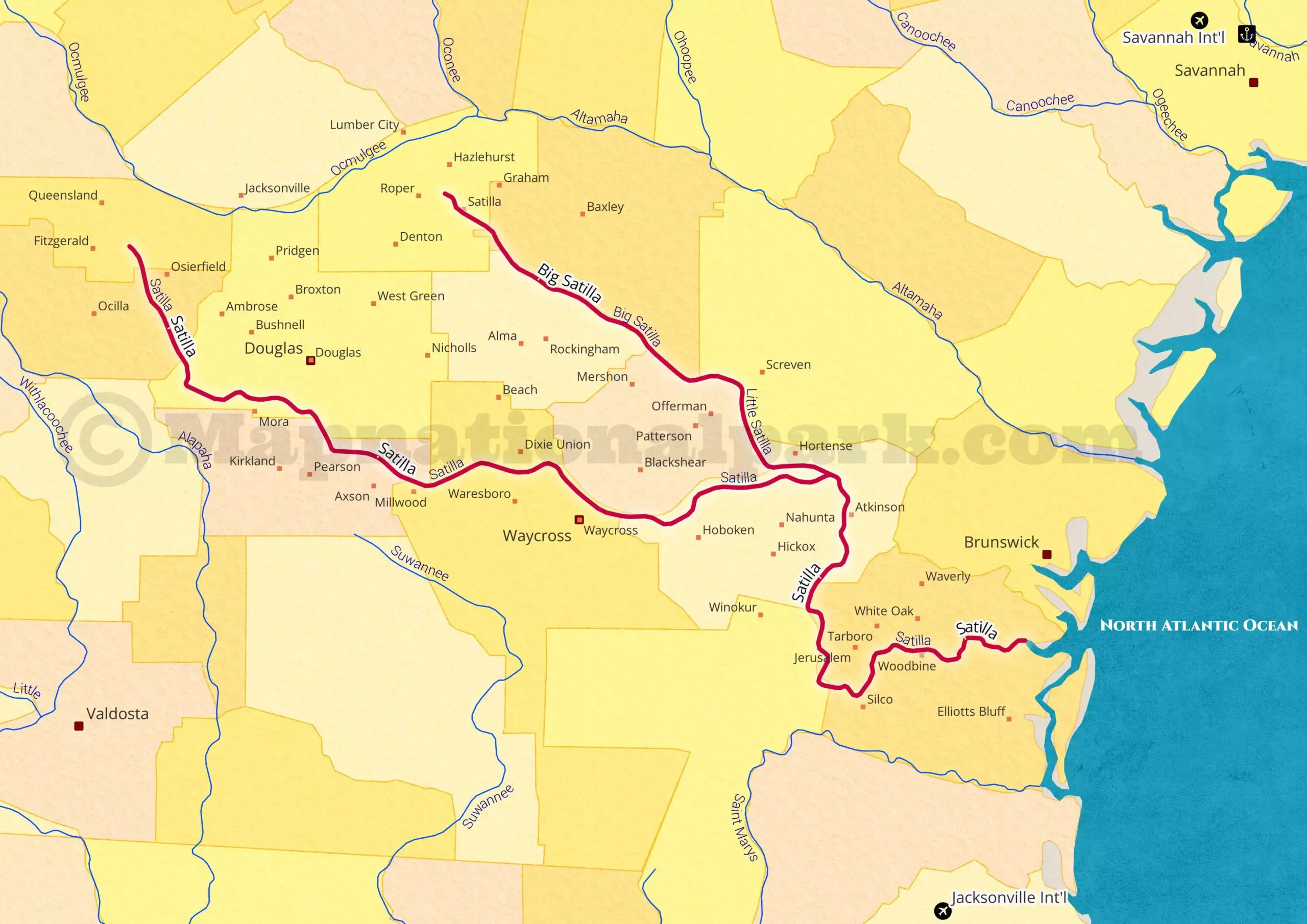 The Satilla River: Georgia's Largest Blackwater River - Maps for You