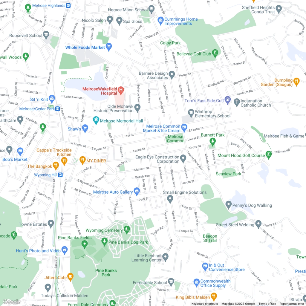 Melrose MA Map: Streets, Roads & Local Attractions | Lifestyle in ...