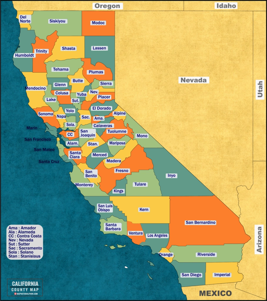 Download Detailed Full HD County Map of California - Maps for You